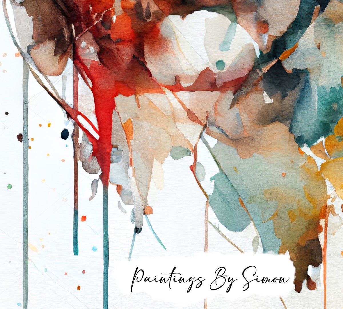 Artistic watercolor depiction of a woman with a passionate expression