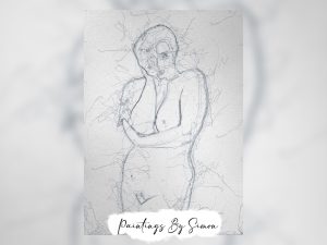 Artistic figure sketch capturing the nuances of human anatomy