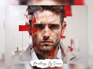 Intricate modern portrait art showcasing emotional depth