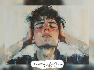 Powerful emotional portrait painting