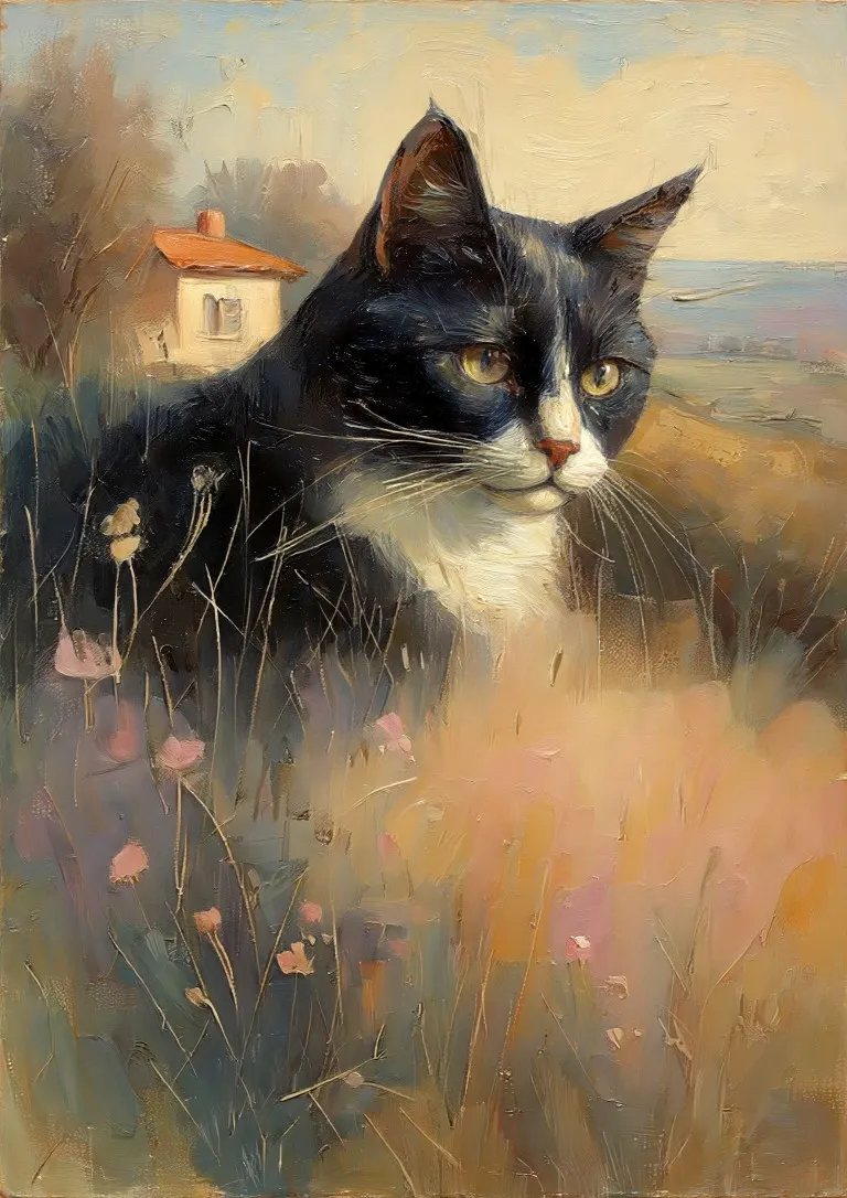 Cat Nature Print on Matte Paper | Feline Wall Art