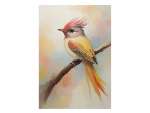 Colourful Bird Oil Print on Matte Paper | Wildlife Wall Art