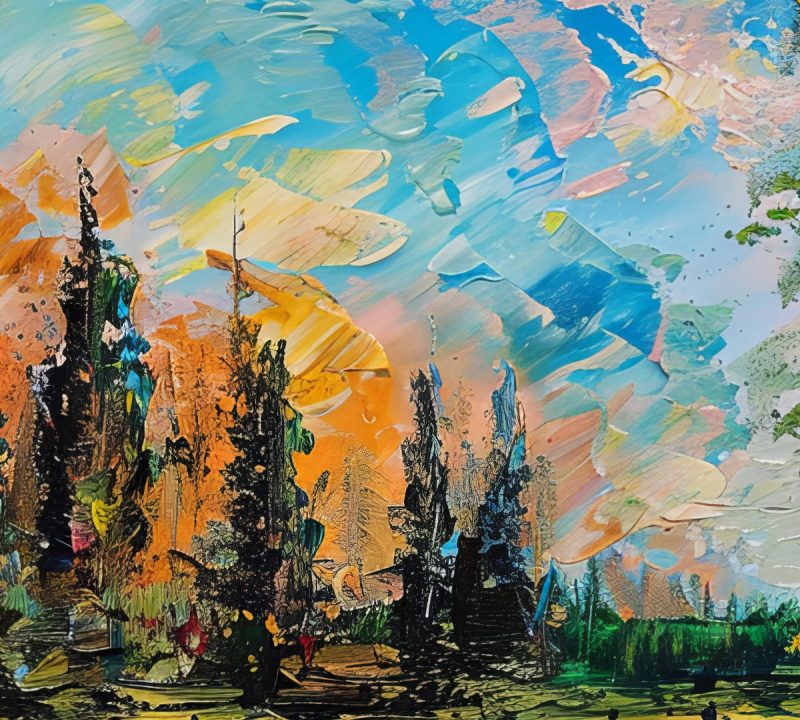 Abstract Forest Reflection Print on Matte Paper | Vibrant Woodland Wall ...